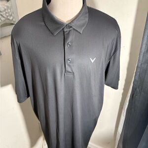 Callaway Men's Dark Gray XLT OPTI- DRI Performance Polo(124)
